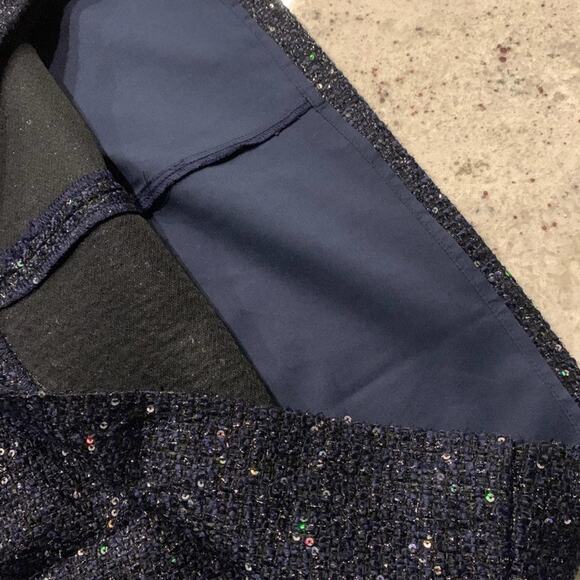 Loft sparkly blue mini skirt. Size 8p - Picture 15 of 16